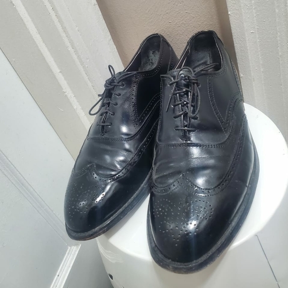 HANOVER MEN'S CLASSICS MASTERFLEX LEATHER WING TIP DRESSY SHOES SIZE 7.5 🌴✌️ - Picture 8 of 16
